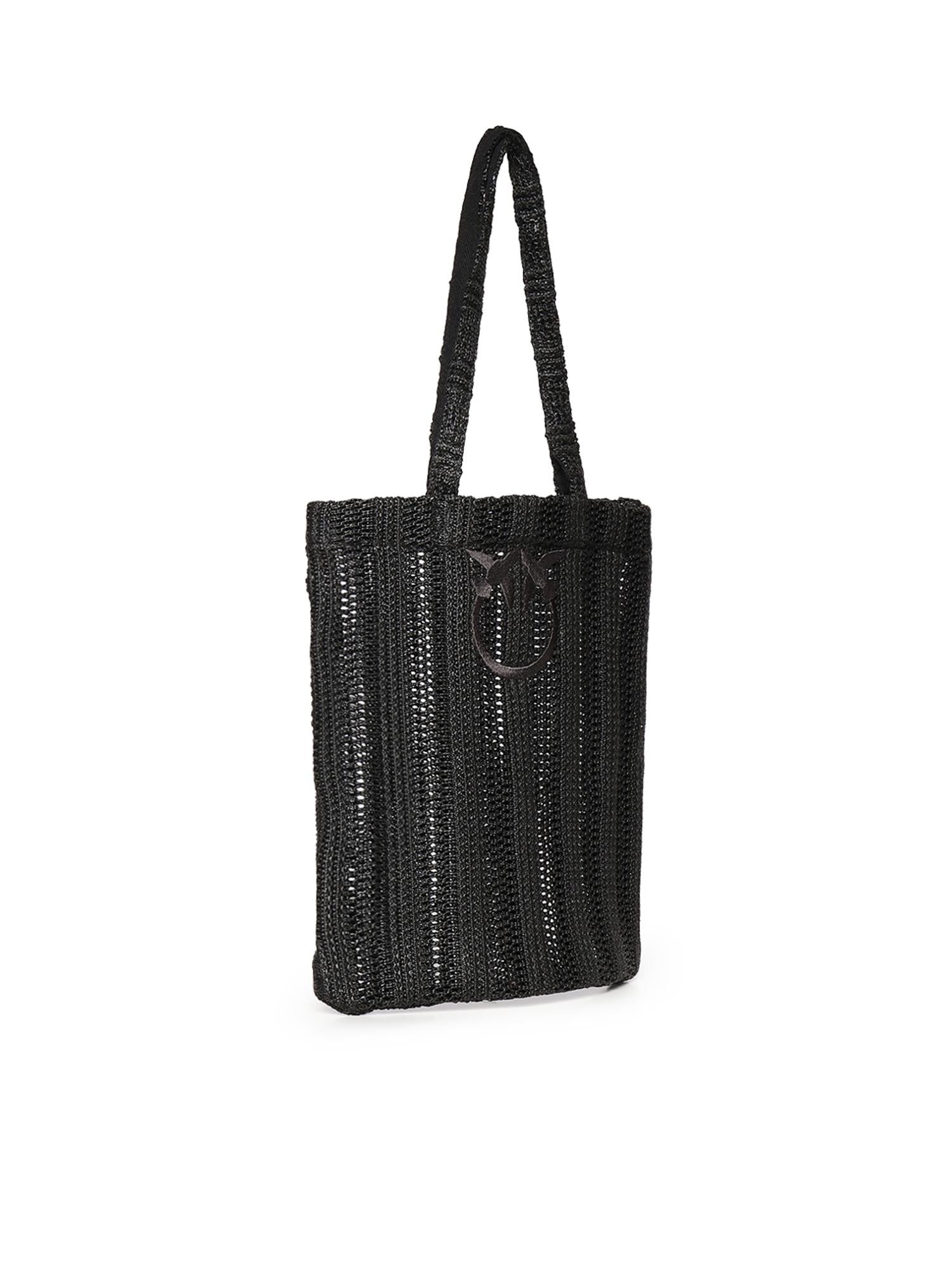 Borsa shopper media Easy Tote Bag in rafia 106728 A39YZ99 PINKO 