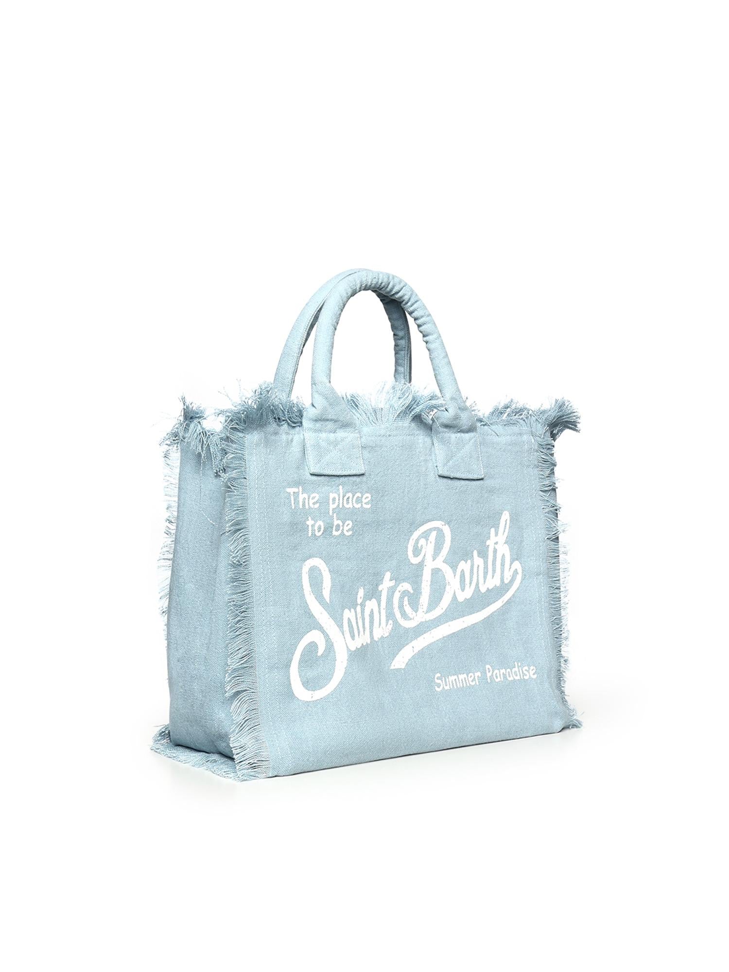 Borsa Vanity in lino con logo VANI022 00555L MC2 SAINT BARTH 