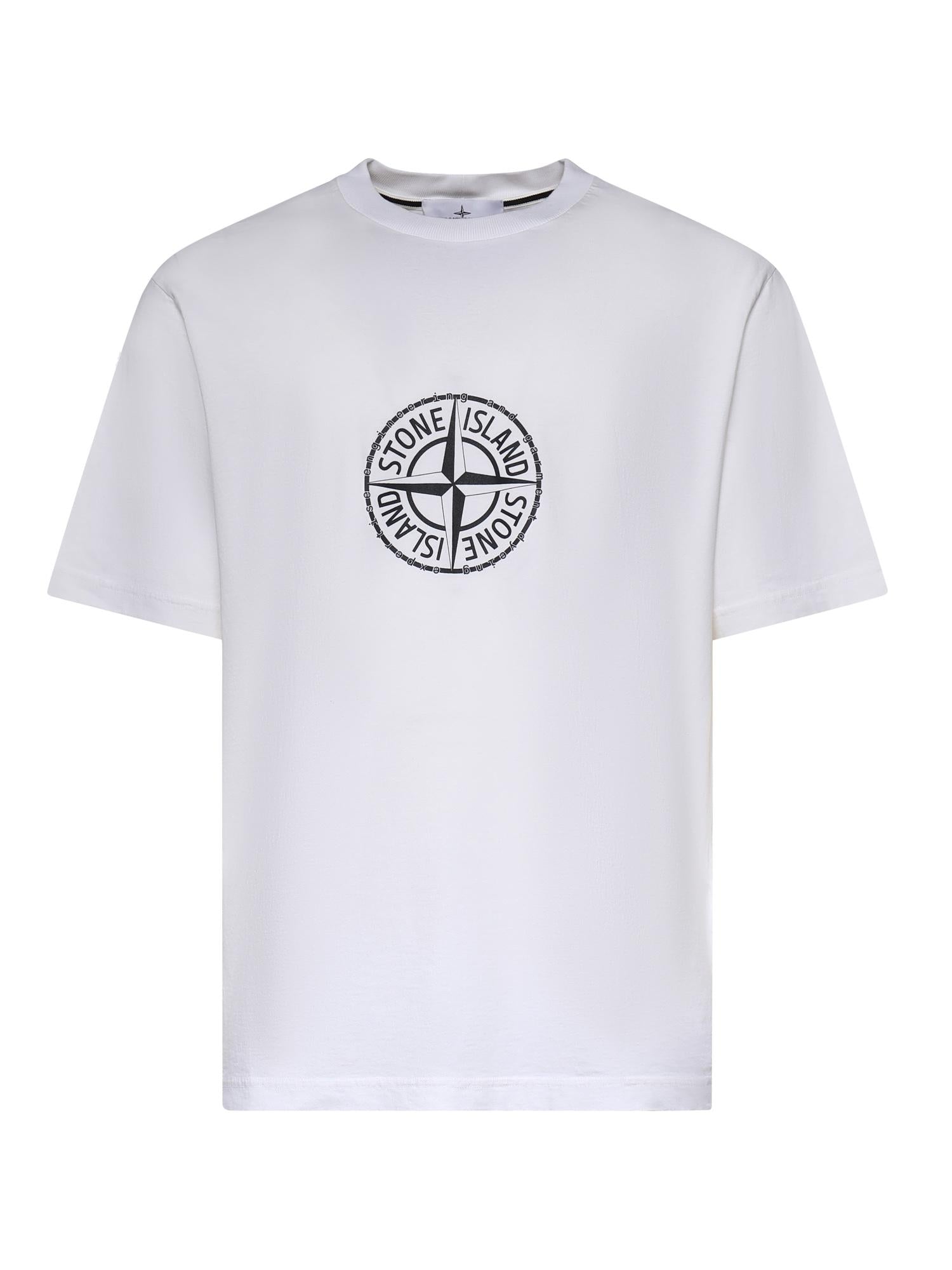 T-shirt con stampa 'All Around Compass' L1S152100001 S0362V0001 STONE ISLAND 