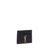 Portacarte in pelle di vitello 423291 BOW011000 SAINT LAURENT 