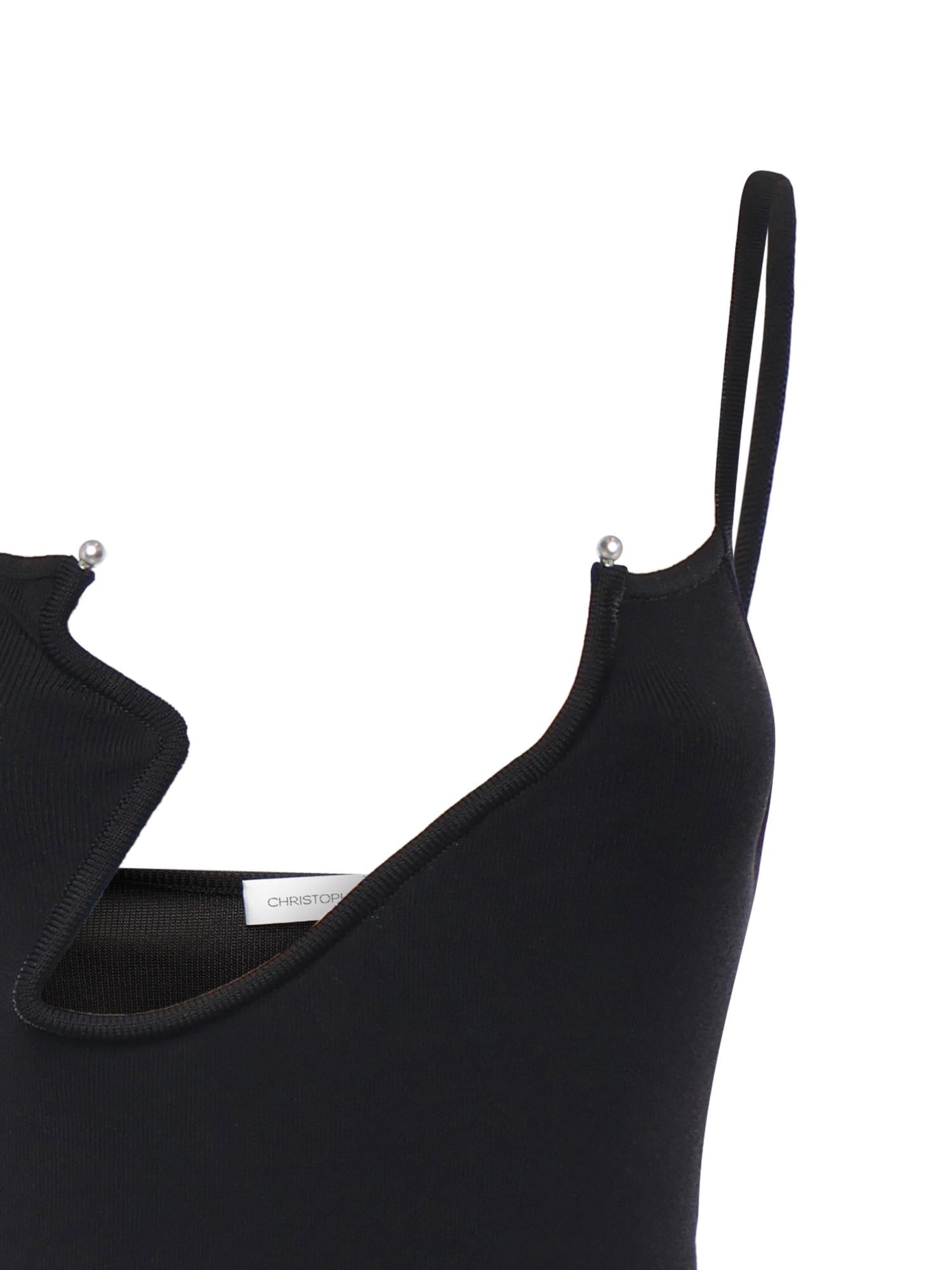 Body Odessa in maglia a coste 25041219 BLACK CHRISTOPHER ESBER 