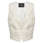 Gilet in fresco di lana gessato DJ860 ES0080D001 DONDUP 