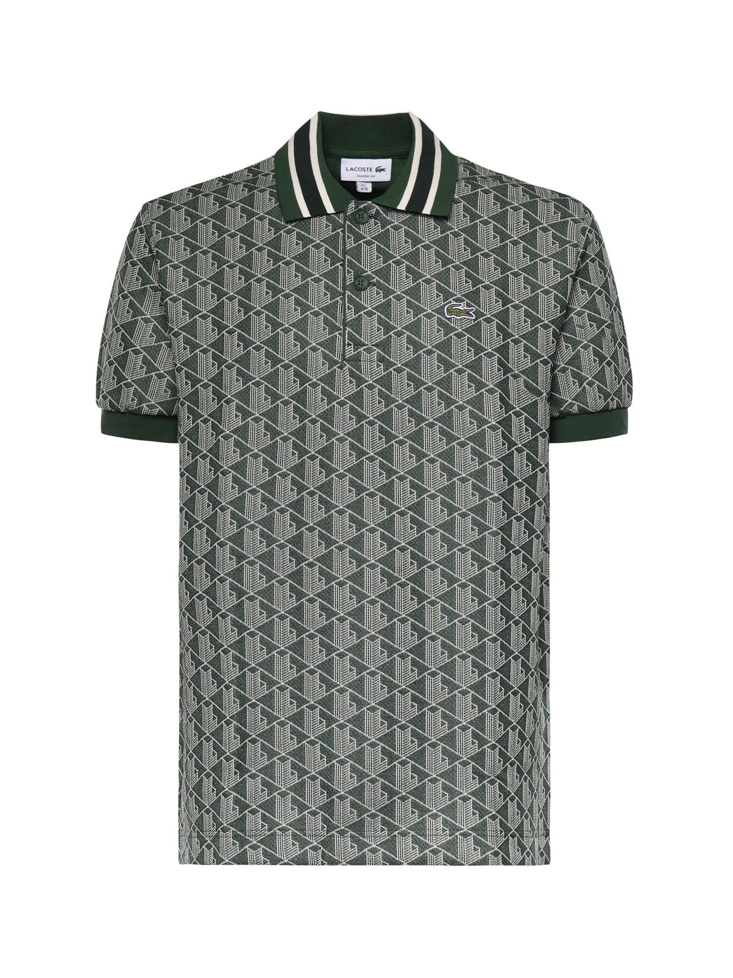 Polo in jacquard con monogramma DH1417 D1R LACOSTE 