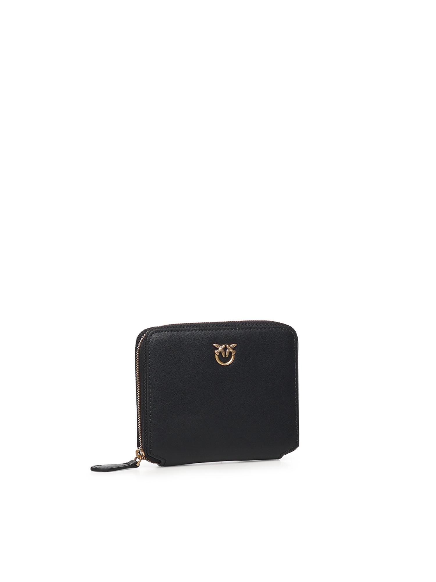 Portafoglio quadrato zip-around in pelle 100249 A0F1Z99Q PINKO 