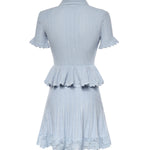 Mini abito con maglia con volant SS26049SA BL SELF-PORTRAIT 