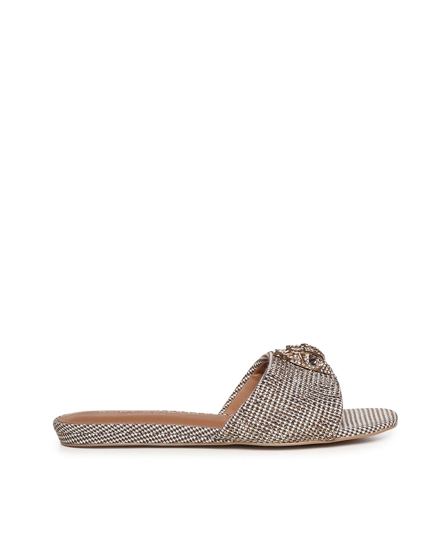 Sandali flat Kensington con cristalli<BR/> 8496140609 BEIGE KURT GEIGER 