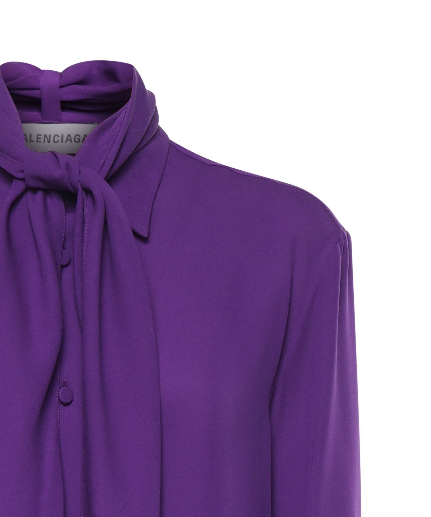 Camicia con sciarpa in georgette di seta 872329 TUN135210 BALENCIAGA 