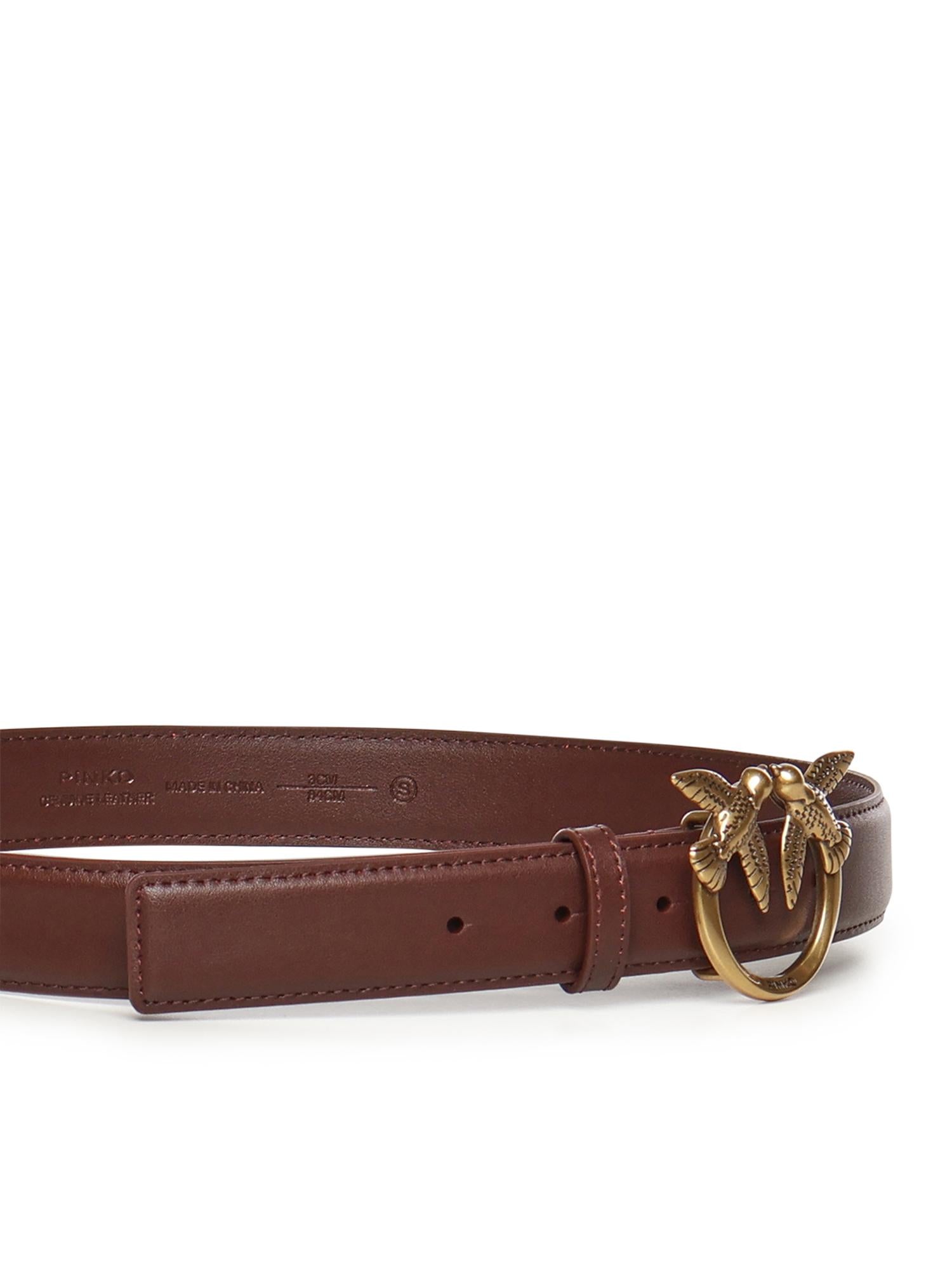 Cintura Love Birds in pelle 100125 A0F1R49Q PINKO 
