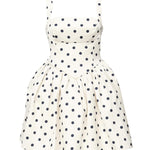Mini abito in raso a pois SS25092S CREAM SELF-PORTRAIT 