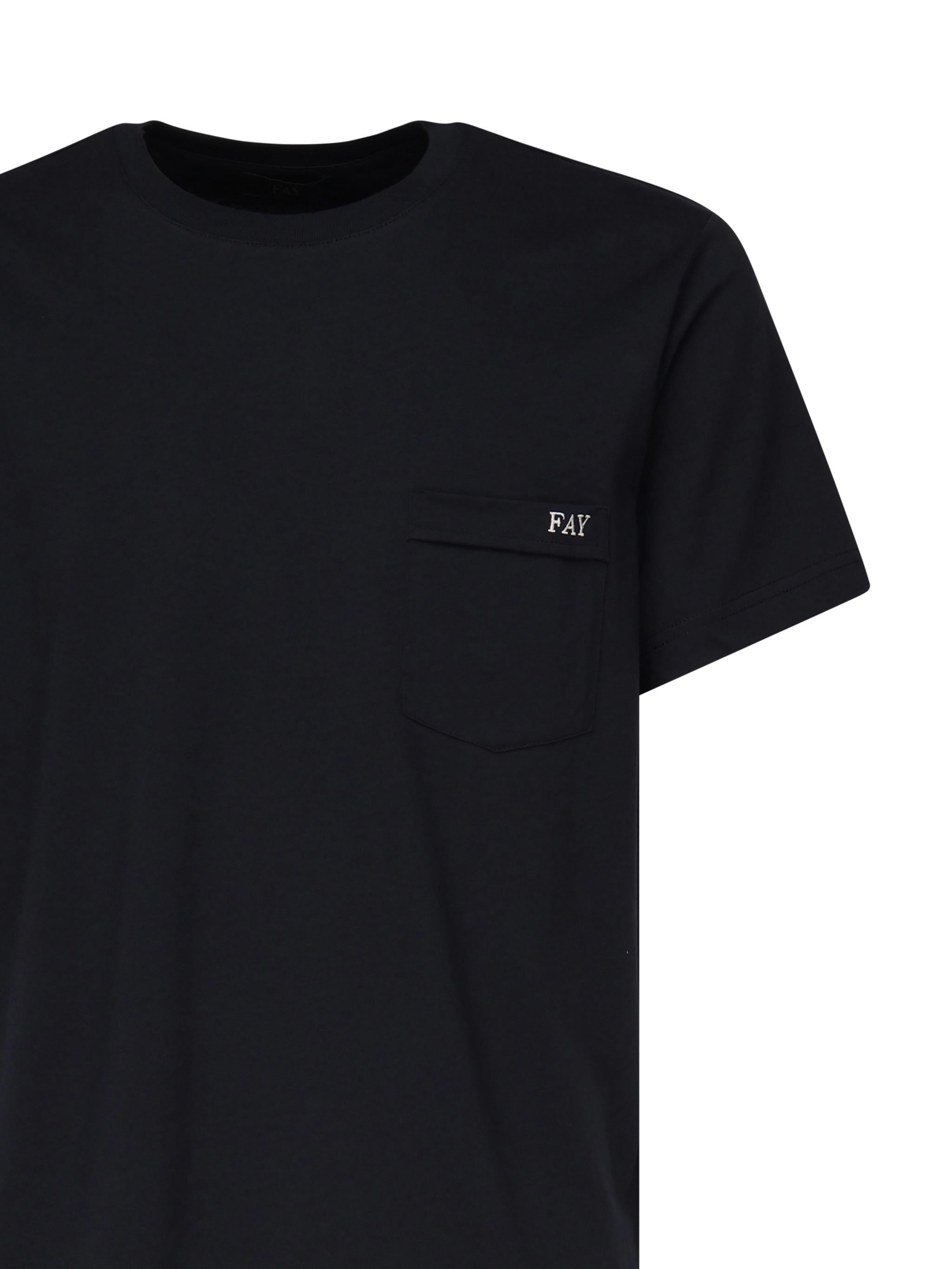 T-shirt con logo ricamato NPMB3501280UCX U806 FAY 
