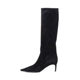 Stivali in suede CU1139 A680780999 DOLCE & GABBANA 