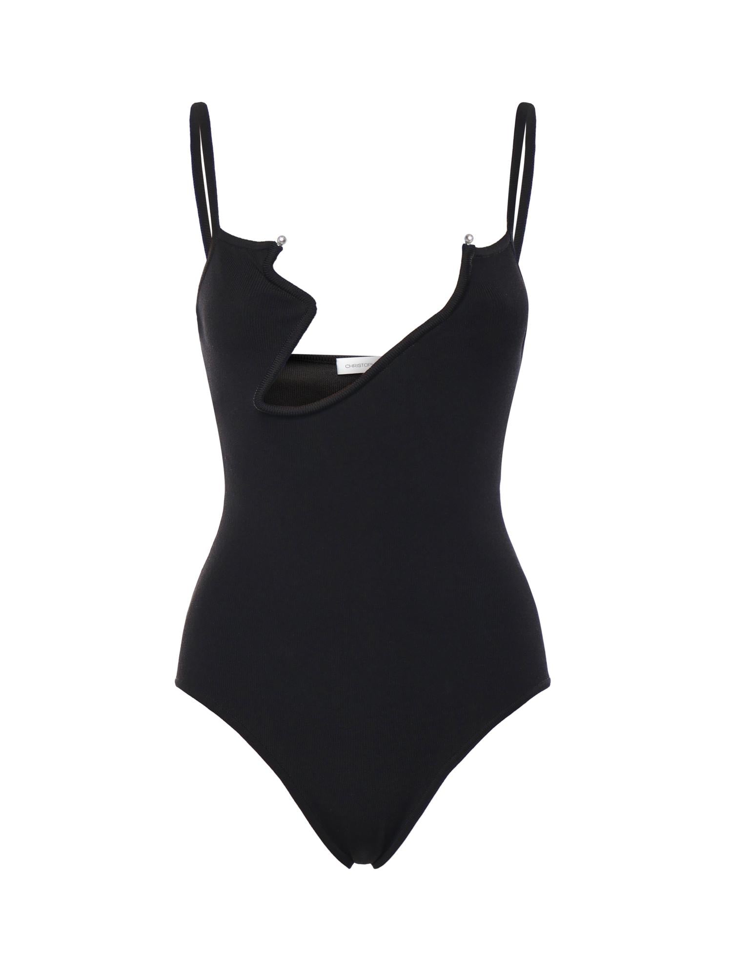 Body Odessa in maglia a coste 25041219 BLACK CHRISTOPHER ESBER 