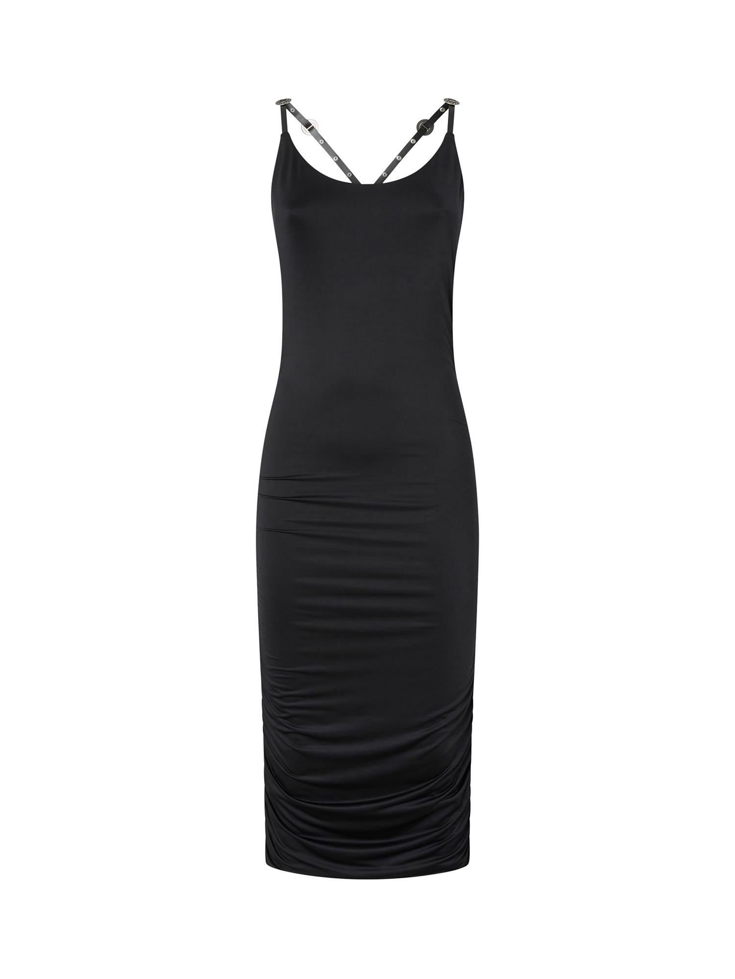 Abito midi a tubino con spalline incrociate 106953 A3C1Z99 PINKO 