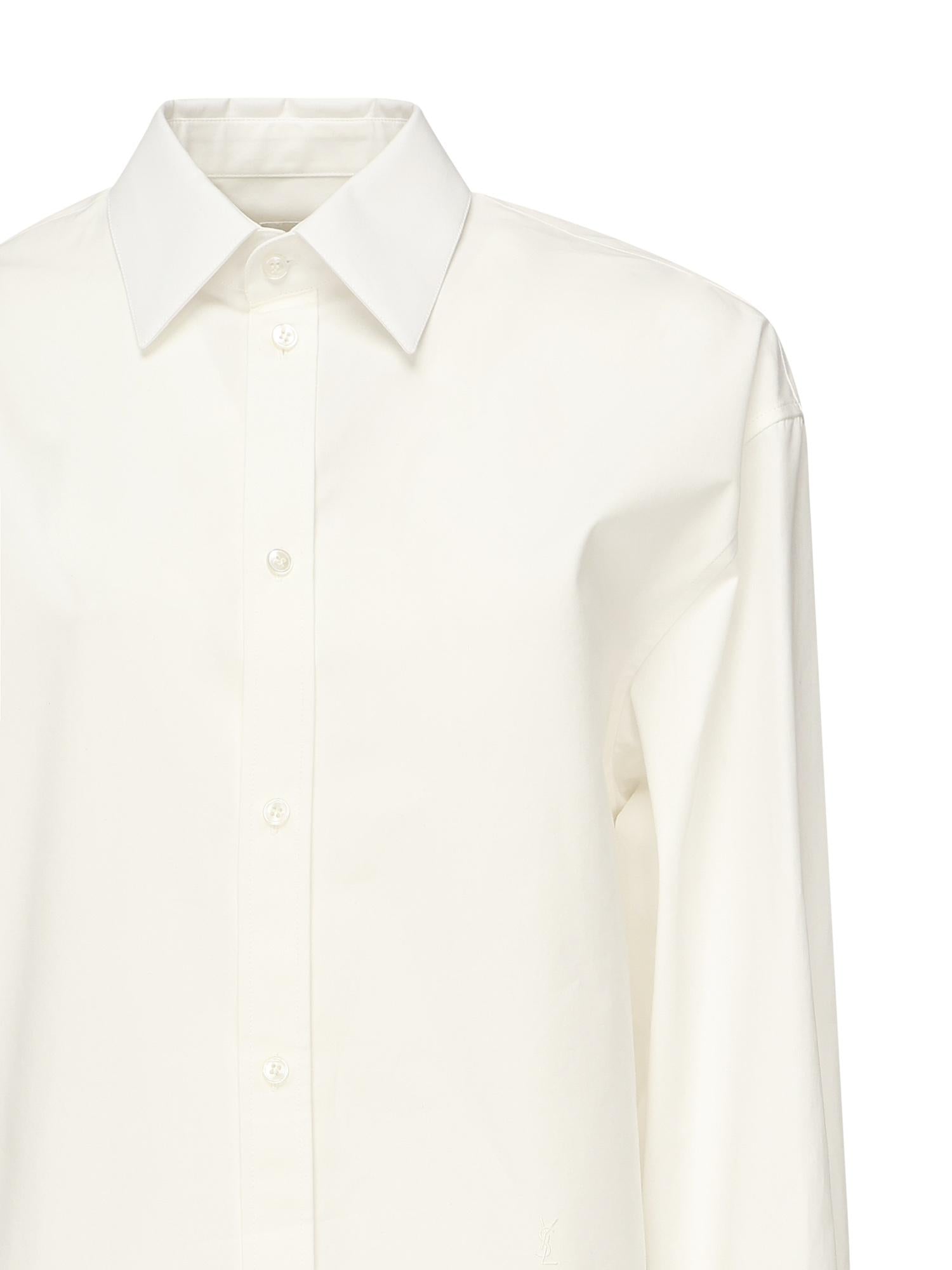 Camicia Cassandre in popeline di cotone 832339 Y1J619601 SAINT LAURENT 