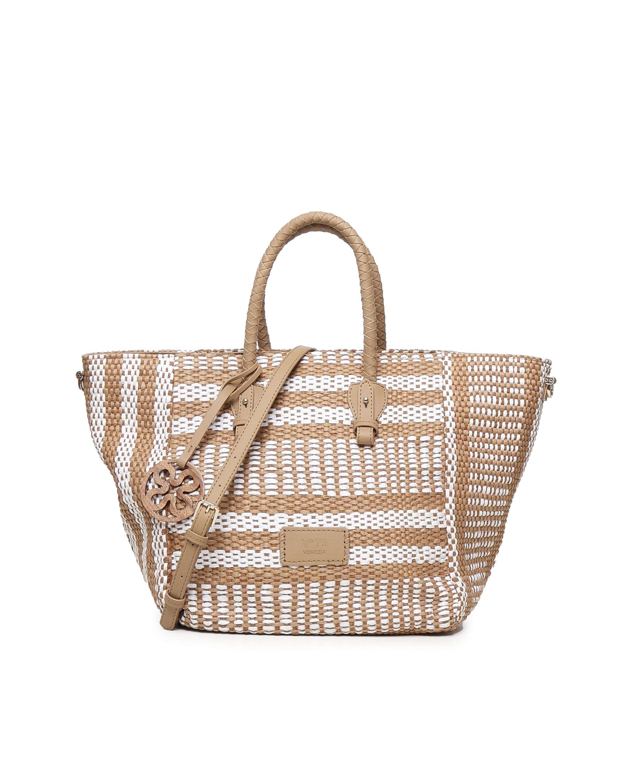 Borsa Shopping Stefanie 73BS8ZL01 STEFANIECUOIO/BIANCO V° 73 