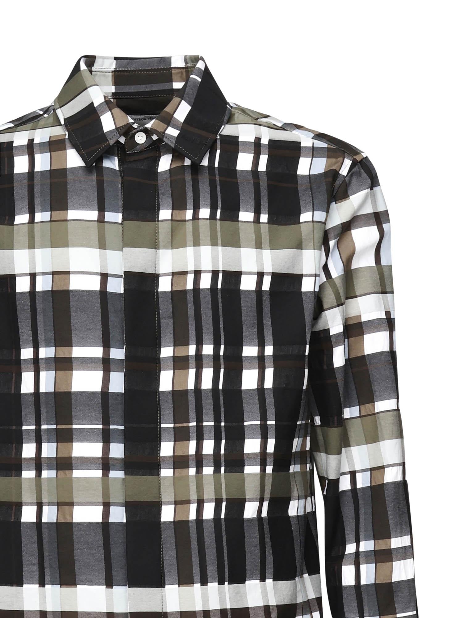 Camicia a quadri in cotone 821368 V5PN01012 BOTTEGA VENETA 