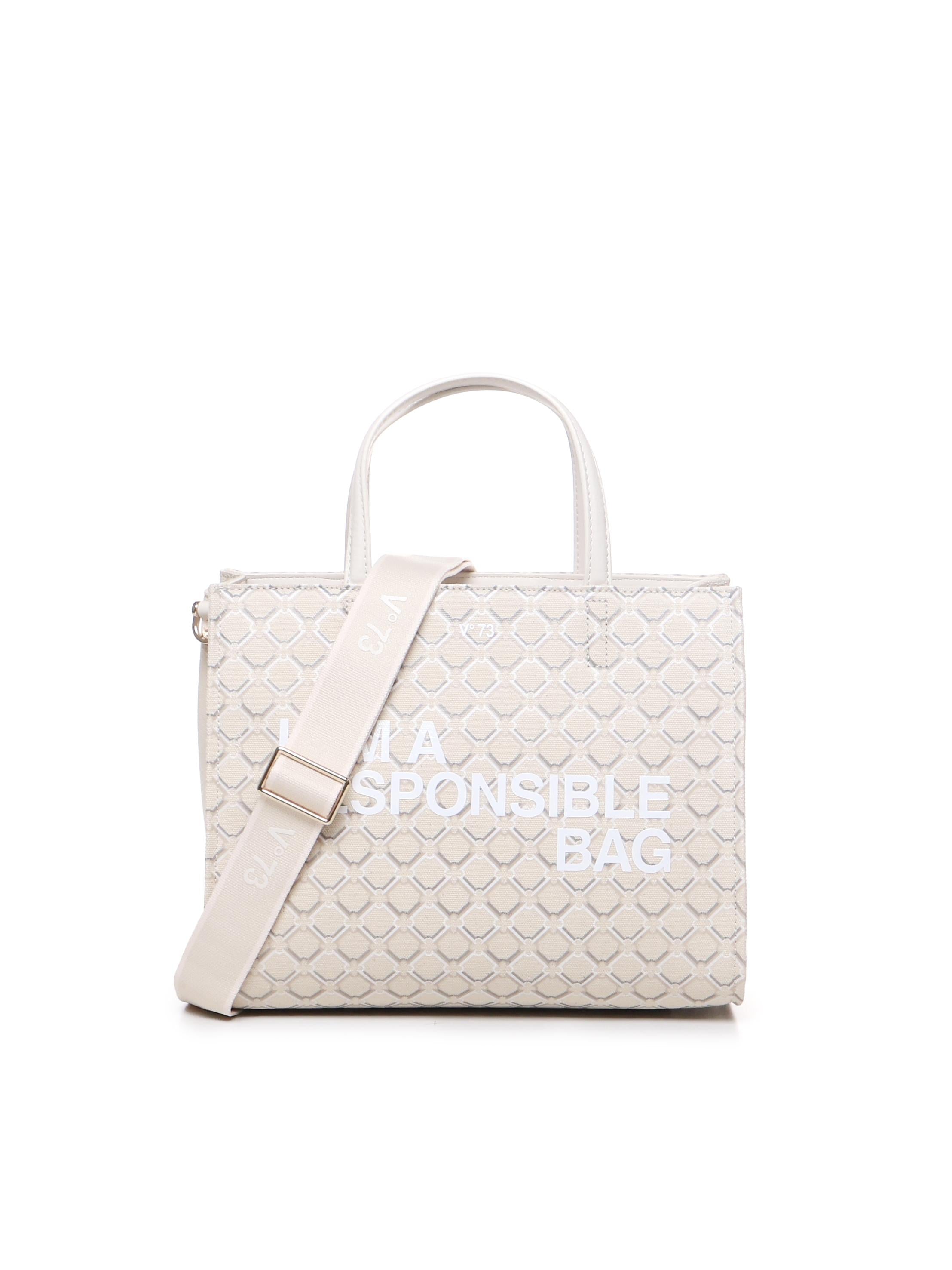 Shopping bag Responsibility 73BS7Q901 RESPONSIBILITY LOGOOFFWHITE V° 73 