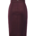 Gonna Pencil in flanella 26FWNGN-0001 BORDEAUX NINEMINUTES 
