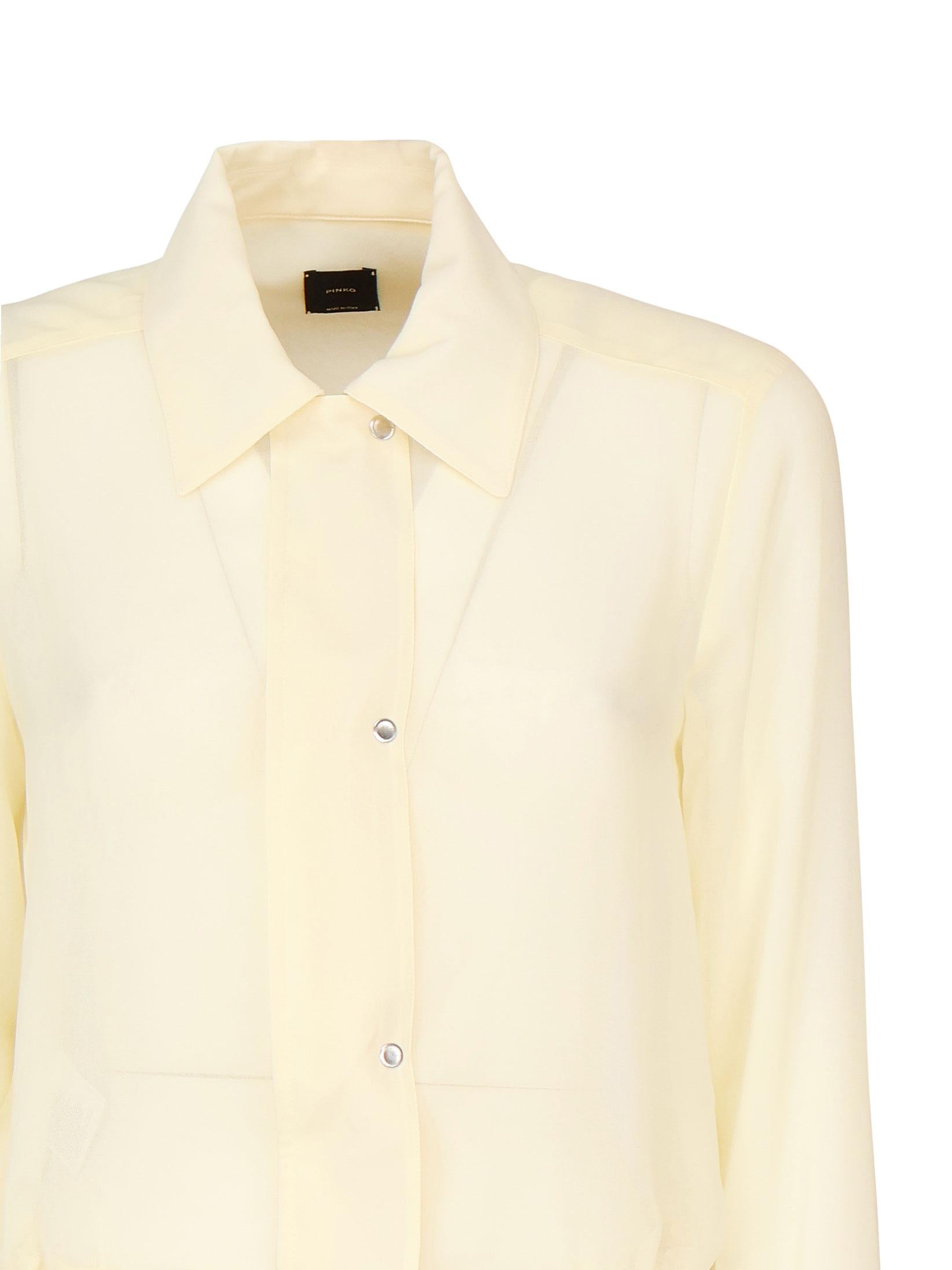 Camicetta leggera linea bomber in georgette 104787 A21FD22 PINKO 