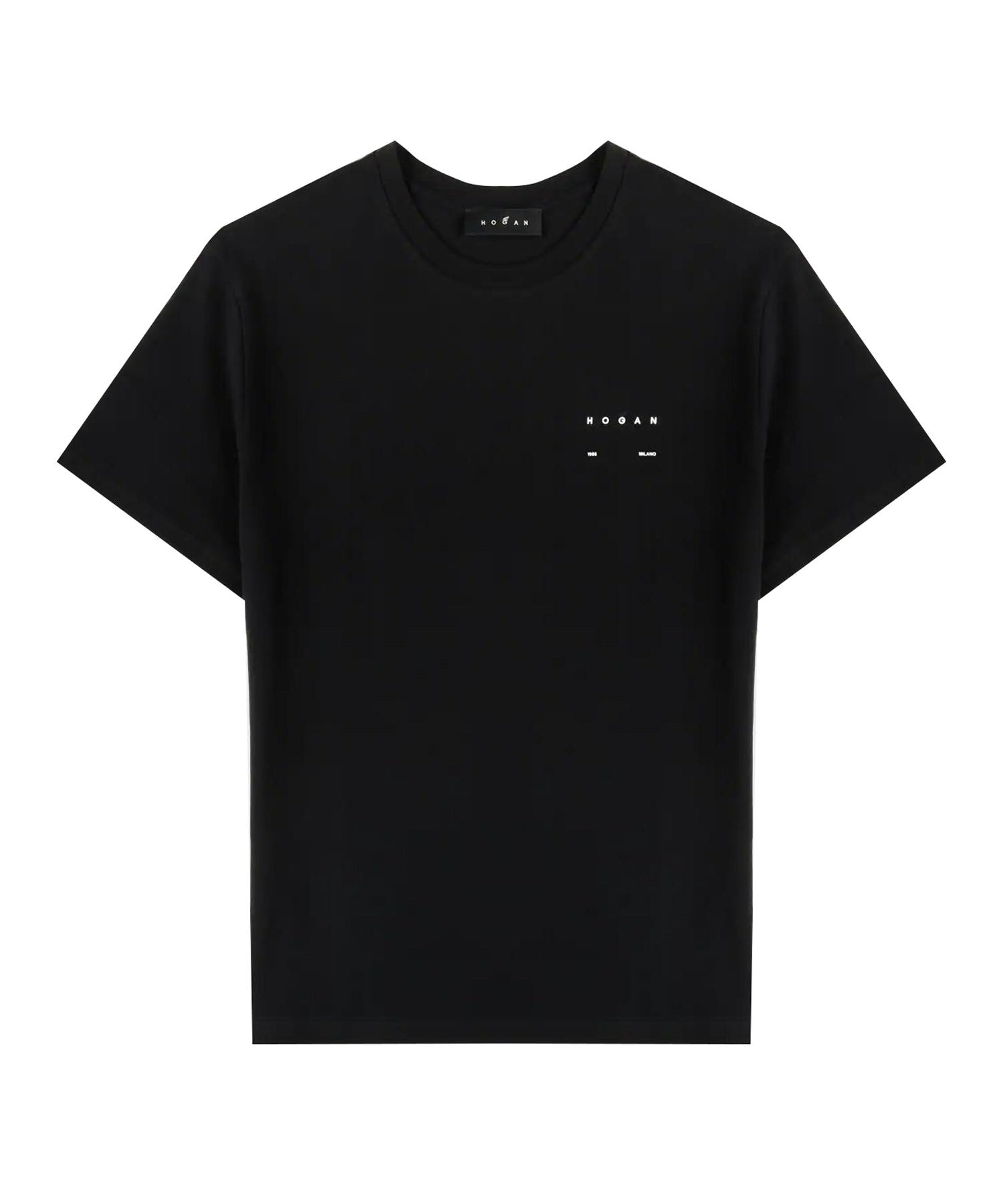 T-shirt in cotone con logo KQMB3522360ZFV B999 HOGAN 