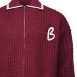 Giacca in maglia con zip KN014 RED BONSAI 