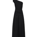 Abito midi in maglia drappeggiata RS26108M B SELF-PORTRAIT 