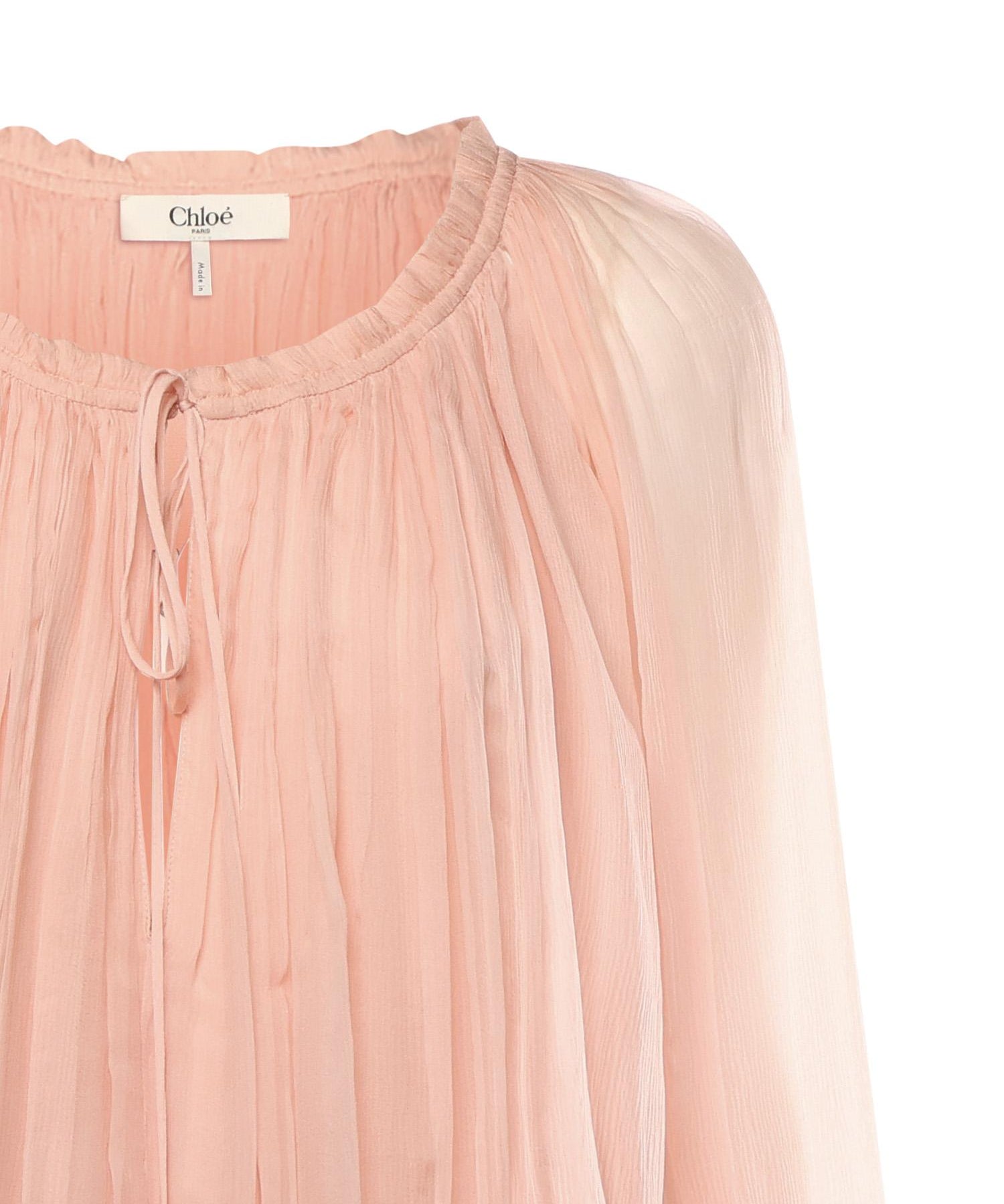Mini abito con mantella in mussola di seta CH26SRO02001 6L6 CHLOÉ 