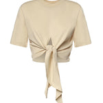 T-shirt cropped in cotone 26SSNTP-0002 NOCCIOLA NINEMINUTES 