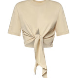 T-shirt cropped in cotone 26SSNTP-0002 NOCCIOLA NINEMINUTES 