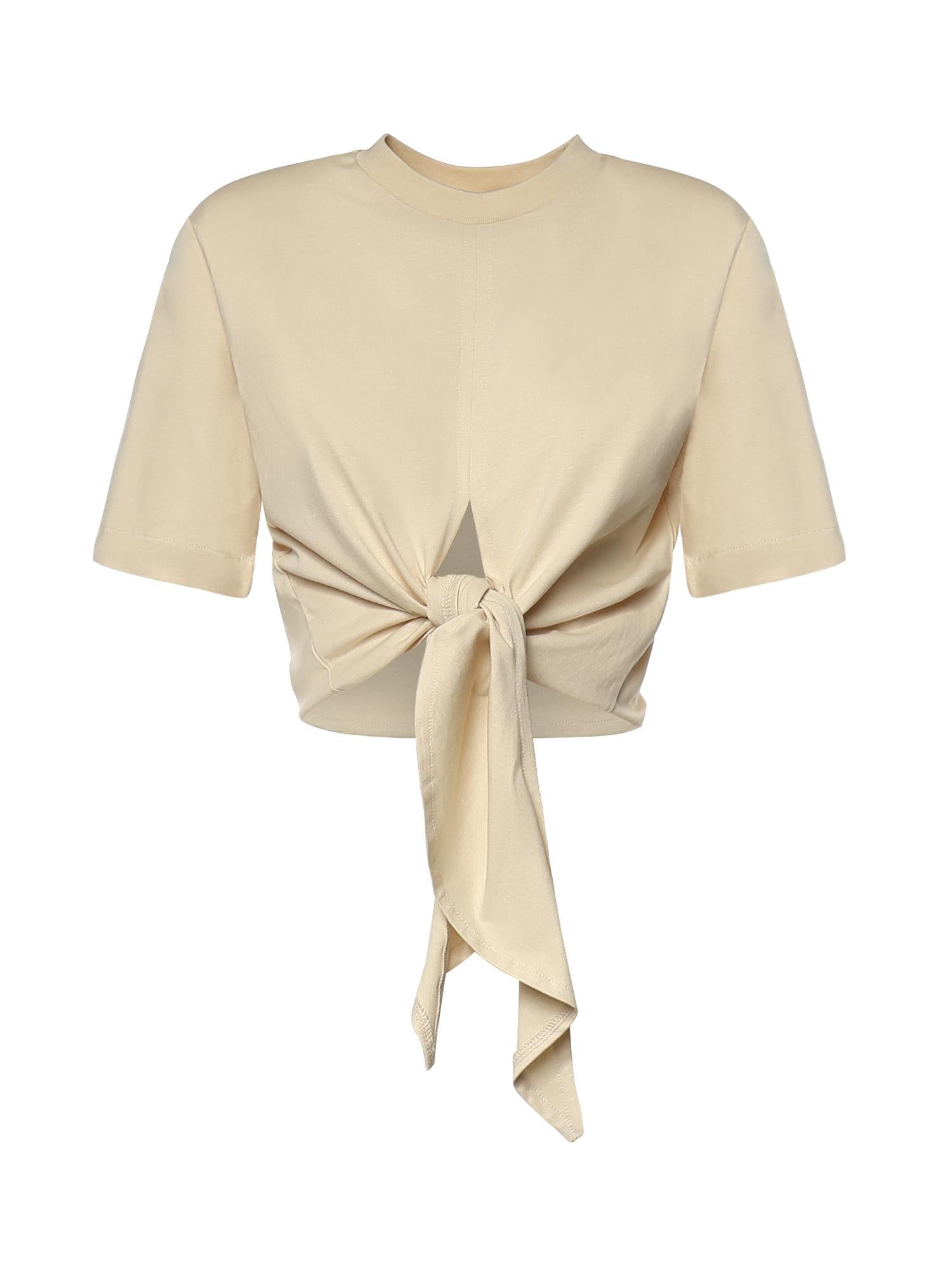 T-shirt cropped in cotone 26SSNTP-0002 NOCCIOLA NINEMINUTES 