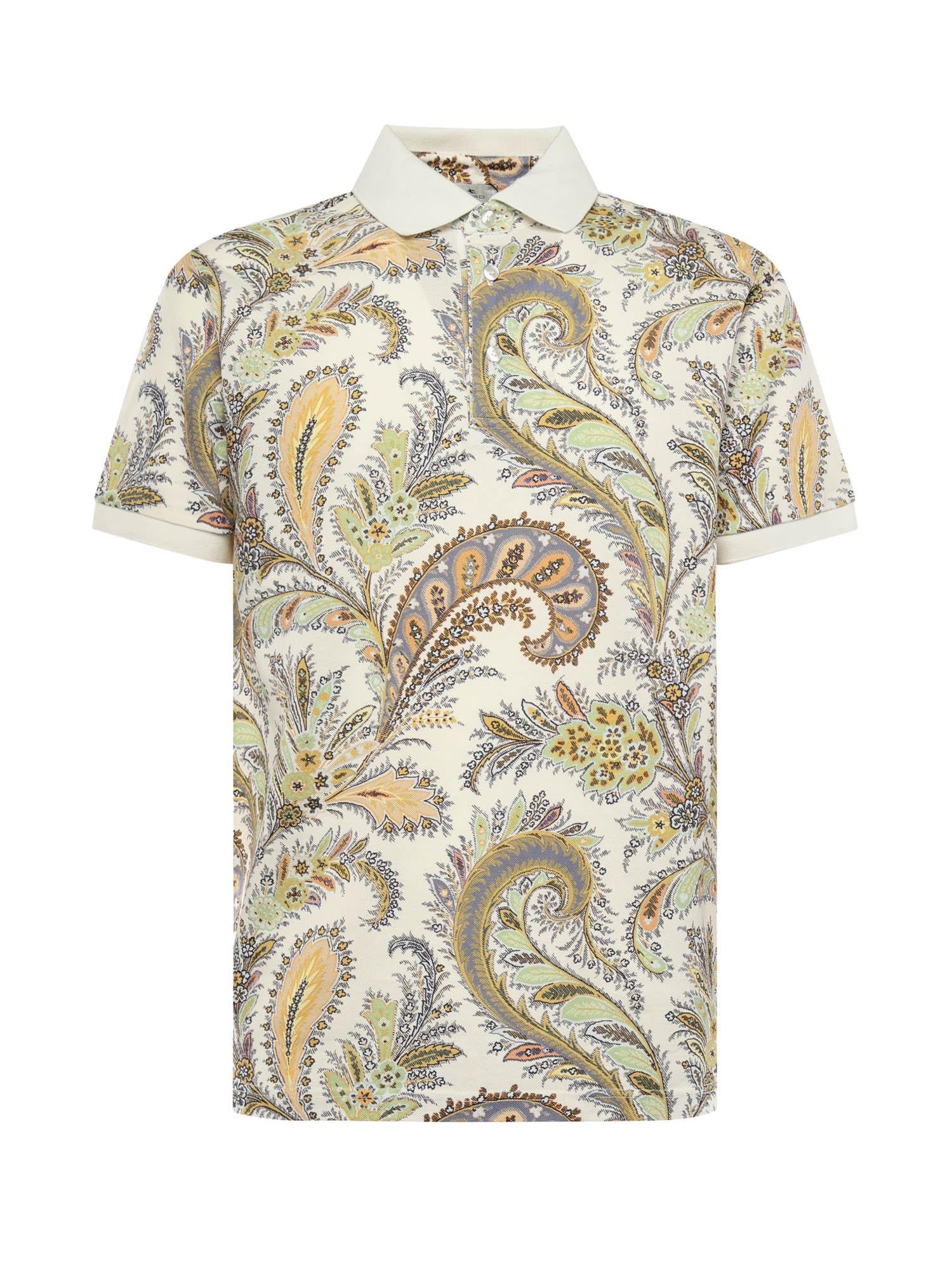 Polo in cotone paisley floreale MRMD0004 AK930X0800 ETRO 