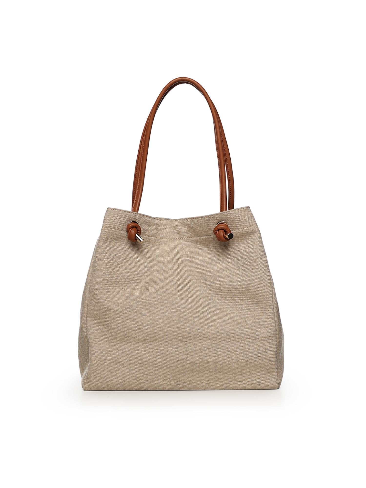 Borsa Exclusive con logo 73BS9QM01 EXCLUSIVENATURALE/CUOIO V° 73 