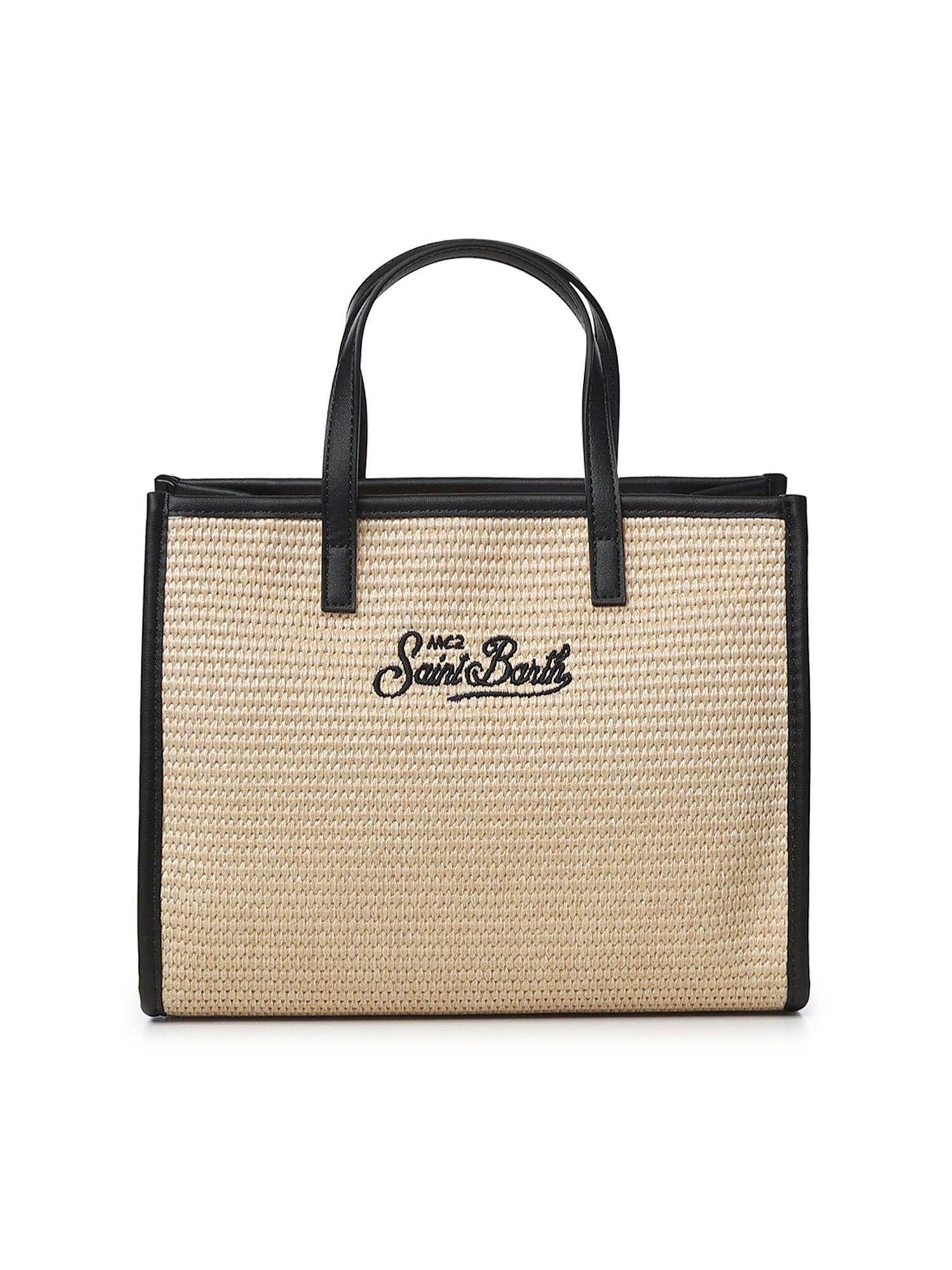 Borsa Vivian medium effetto raffia con logo VVID001 00421L MC2 SAINT BARTH 