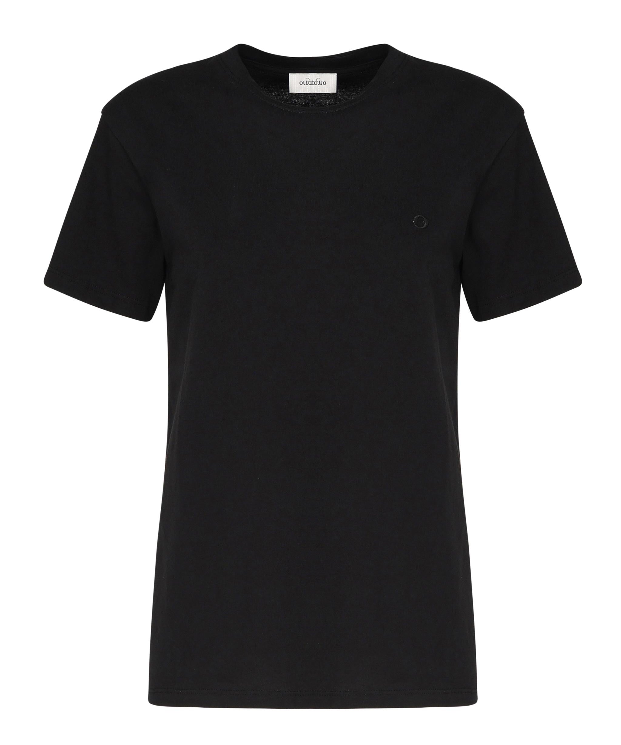 T-shirt in cotone DM8092-1 NERO OTTOD'AME 