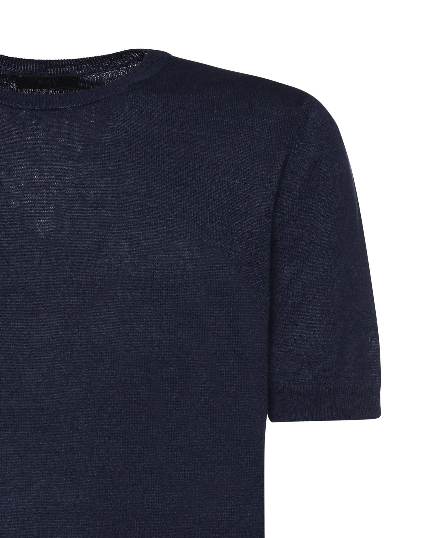 T-shirt in lino e cotone NMMC1522420WYK U604 FAY 