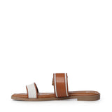 Sandali flat Cassie con logo 73SC9XW01 CASSIE FLATNATURALE/CUOIO V° 73 