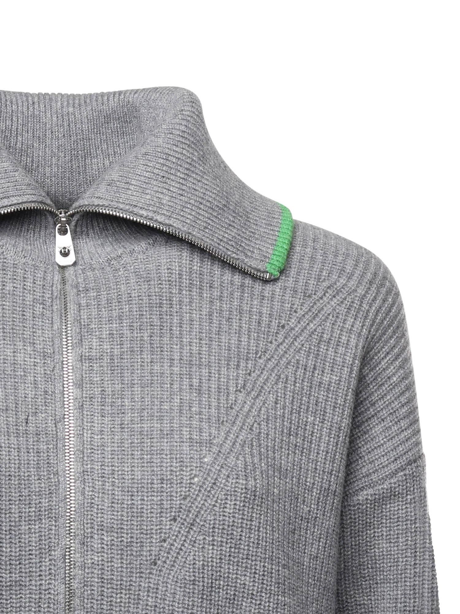 Maglia in lana e cashmere con zip 105448 A2Q9IS1 PINKO 