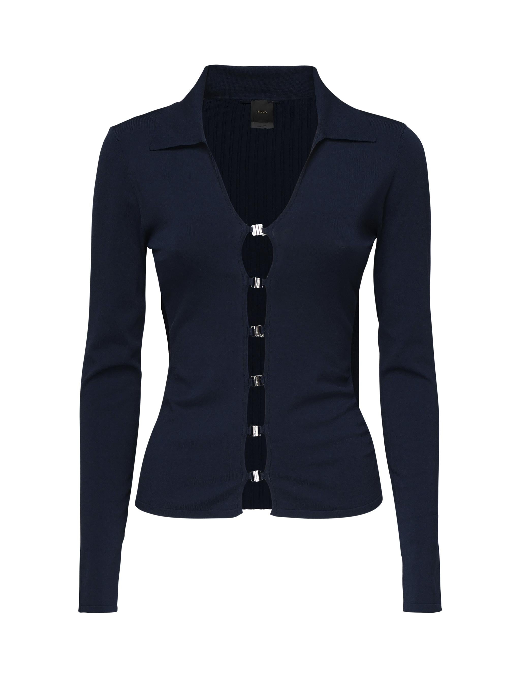 Maglia a maniche lunghe scollo ampio 104725 A2F0G82 PINKO 