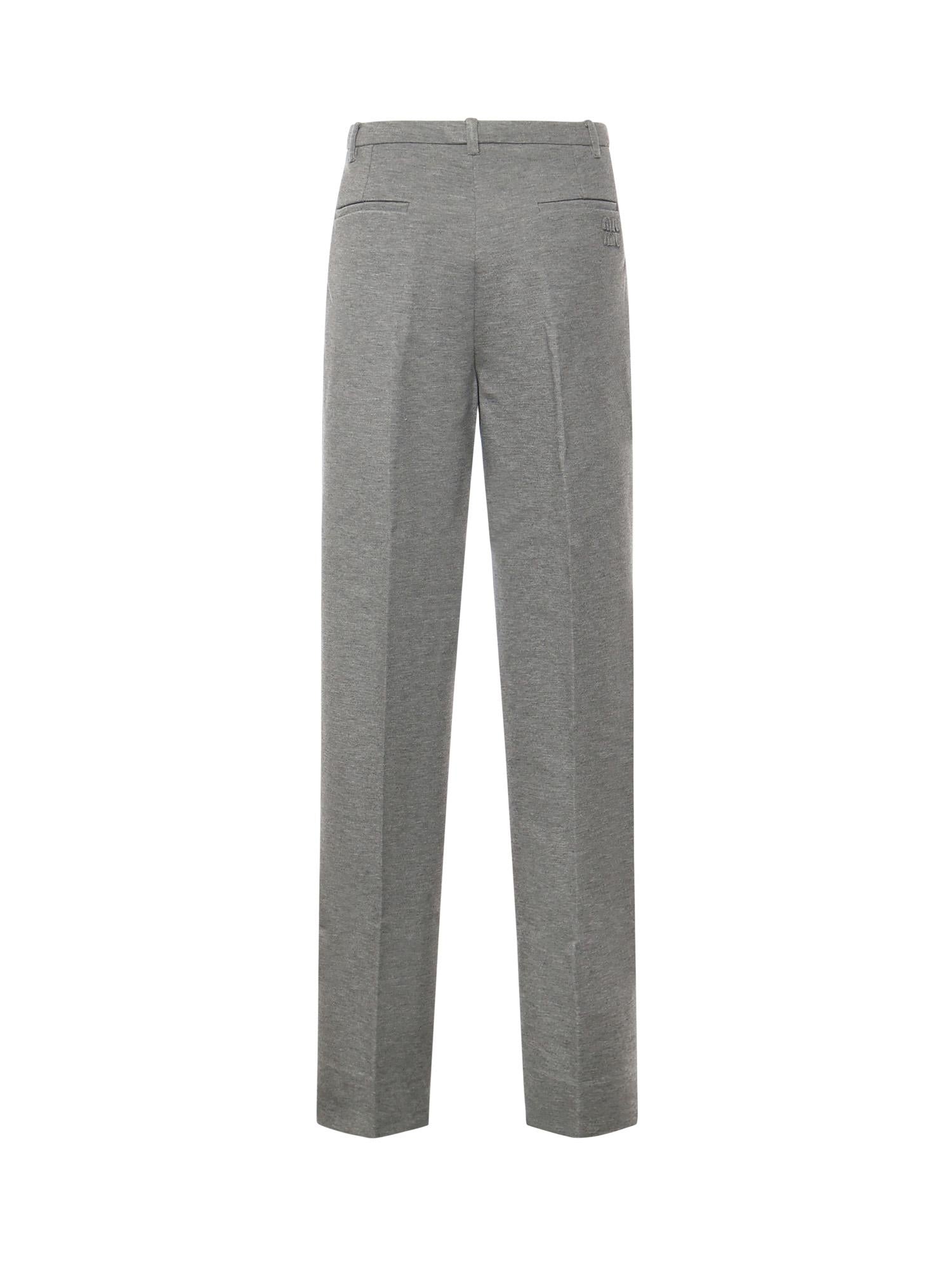 Pantaloni in maglia punto stoffa MP1931 18FQF0031 MIU MIU 