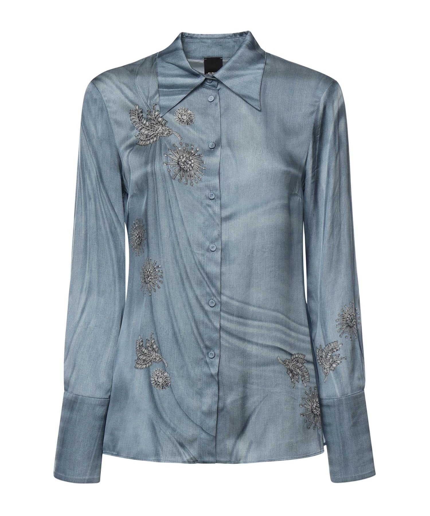 Camicia fluida con stampa gioiello 106211 A37NF15 PINKO 