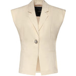 Giacca smanicata effetto rustico 106509 A2W6C00 PINKO 