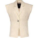 Giacca smanicata effetto rustico 106509 A2W6C00 PINKO 