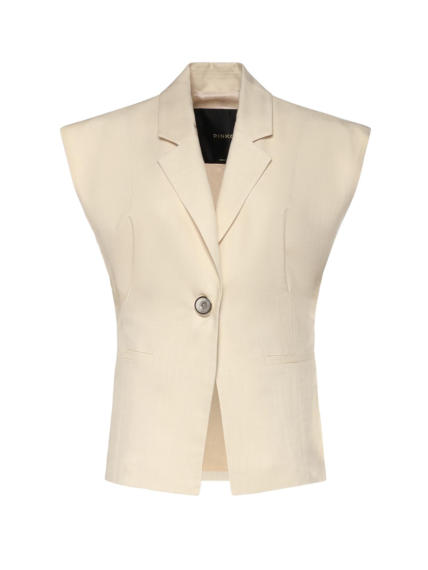 Giacca smanicata effetto rustico 106509 A2W6C00 PINKO 