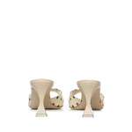 Mules con dettagli a pois in seta 1263100 907M MANOLO BLAHNIK 