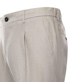 Pantaloni sartoriali in lino RICCARDO CC REGULAR LLAPNATURALE BEABLE 