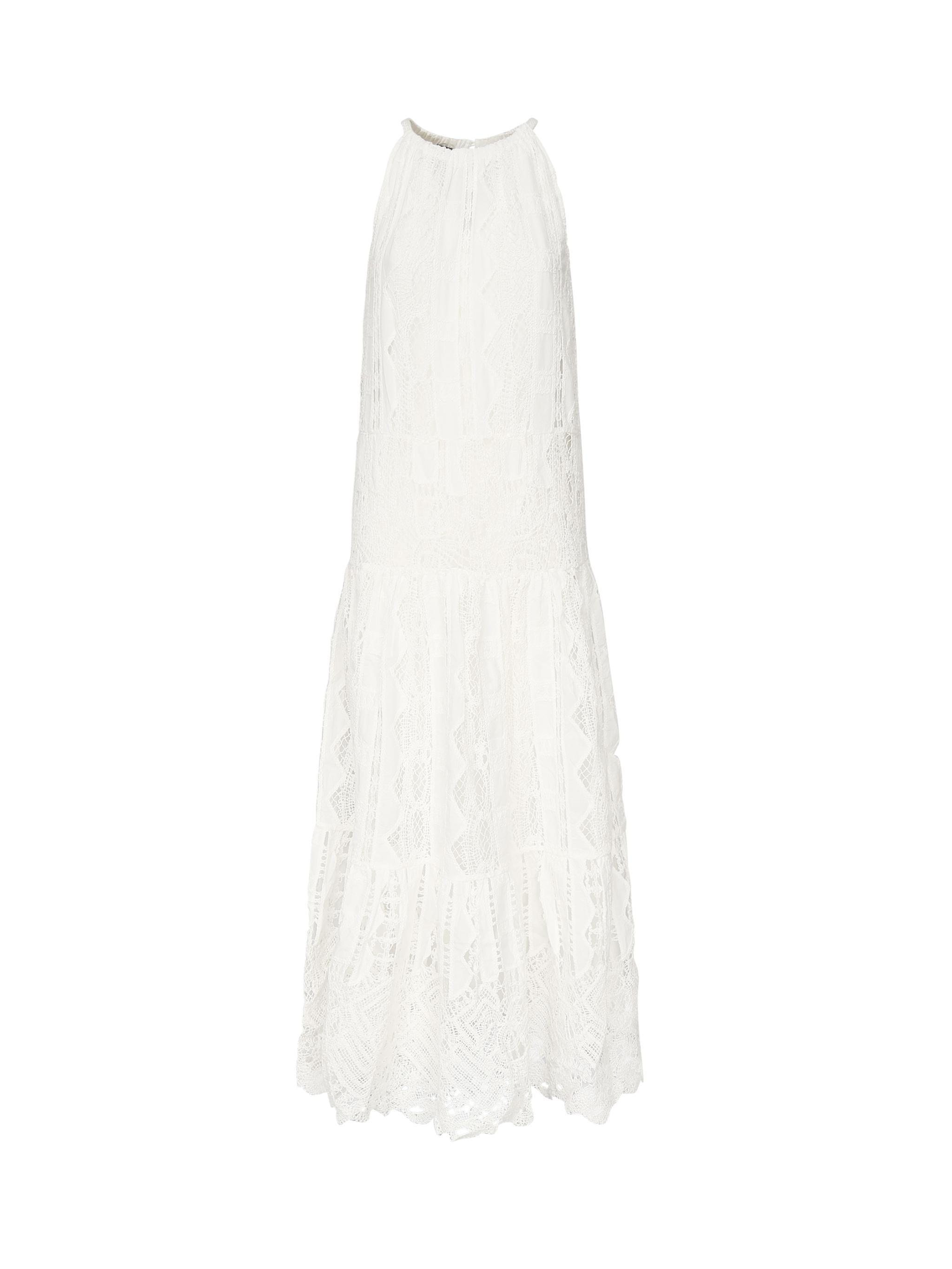 Abito midi in sangallo e macramè 104857 A2G9Z05 PINKO 