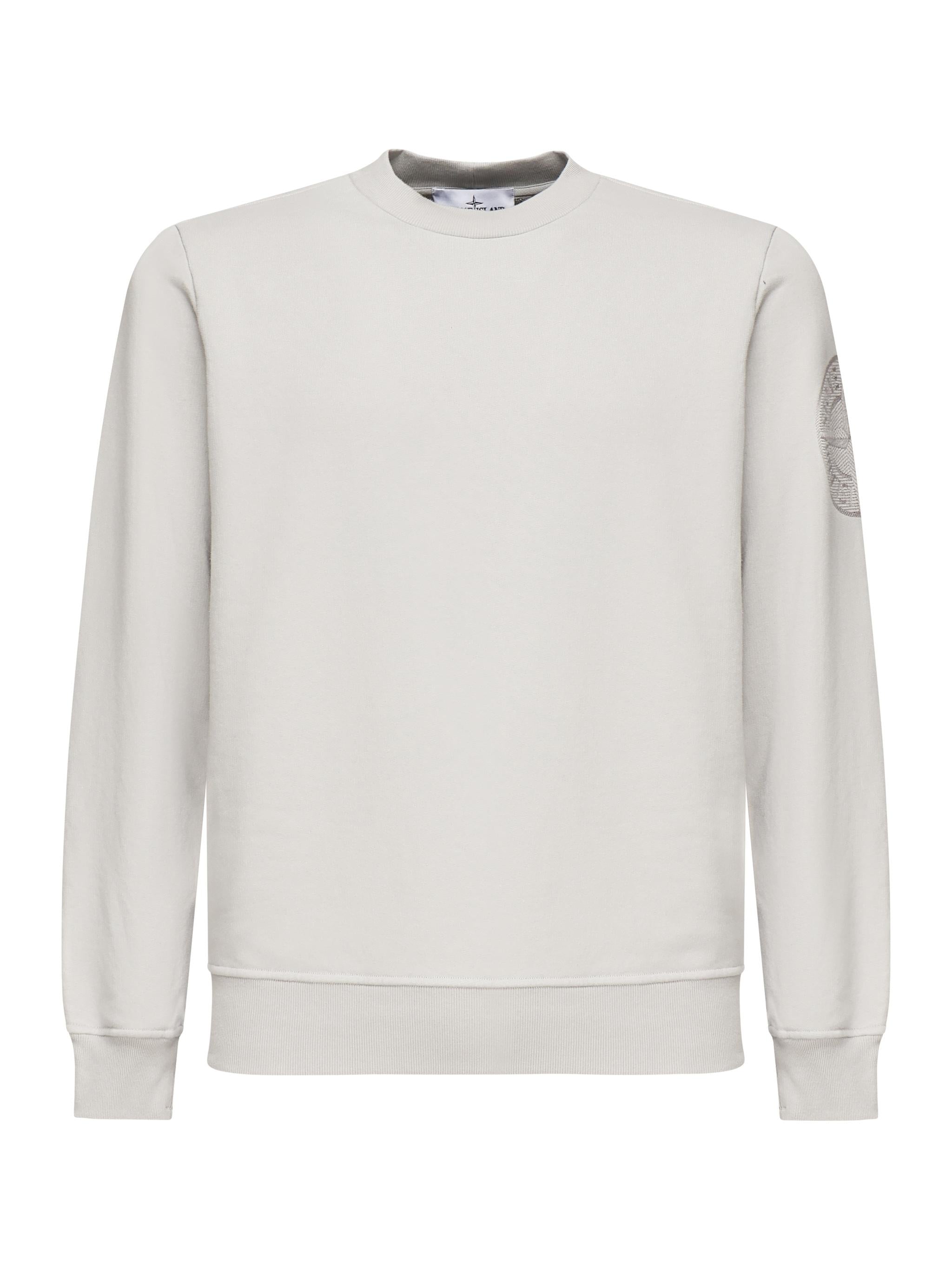 Felpa girocollo con ricamo Compass<BR/> K1S156100026 S0122V0061 STONE ISLAND 