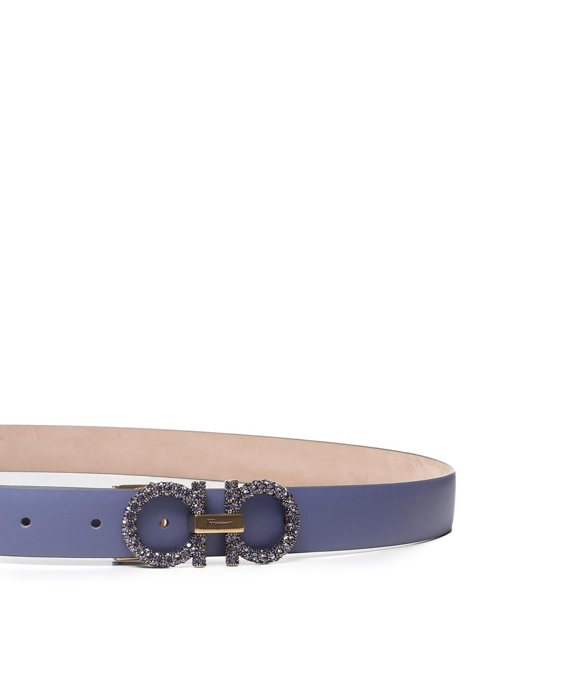 Cintura in pelle con fibbia Gancio e cristalli 23B727 754874014 FERRAGAMO 