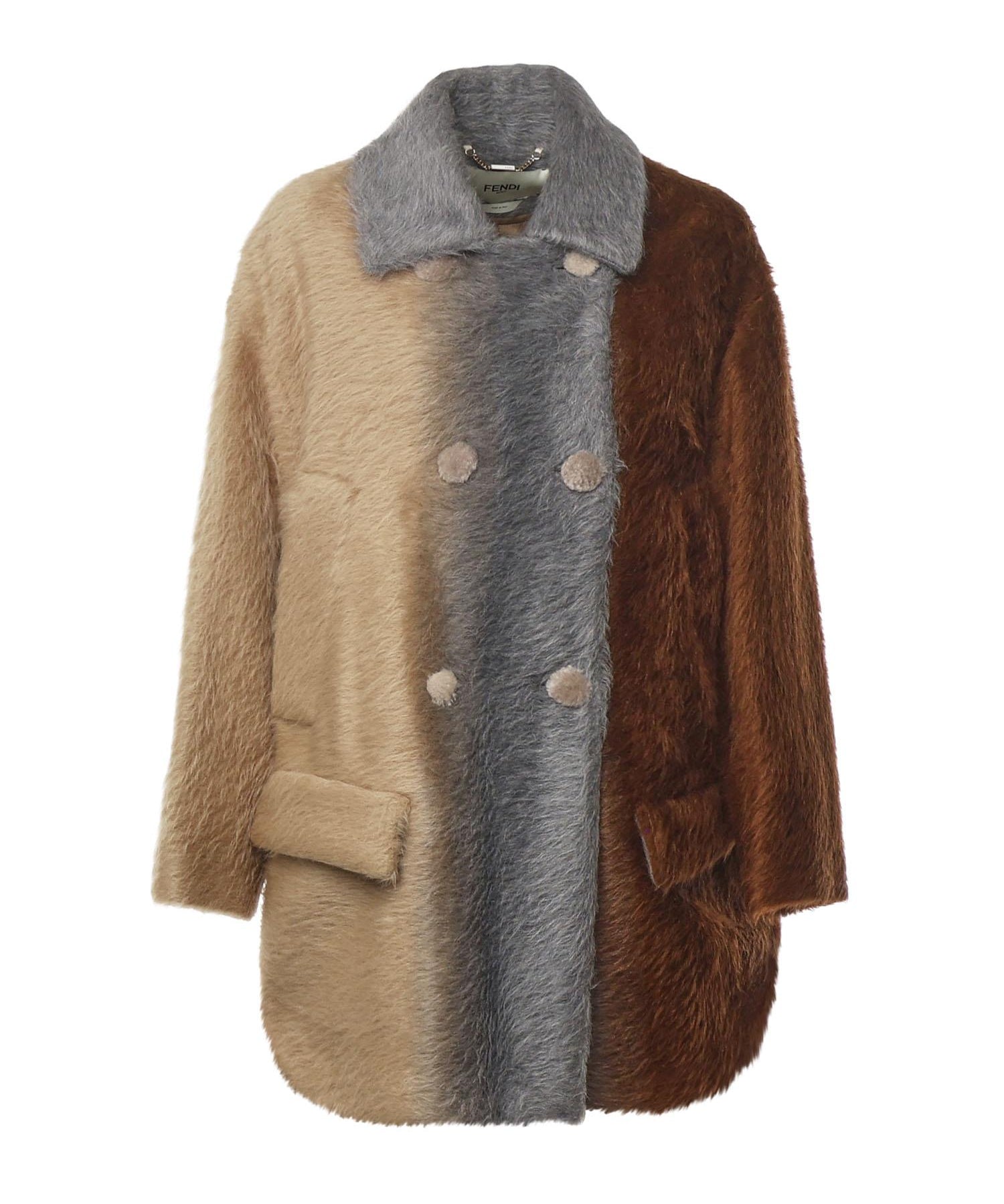 Cappotto doppiopetto in alpaca e lana FJ7640 AYNSF1T6N FENDI 