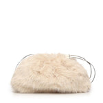 Maxi clutch in eco-pelliccia con logo<BR/> 105909 A2VZC50Q PINKO 